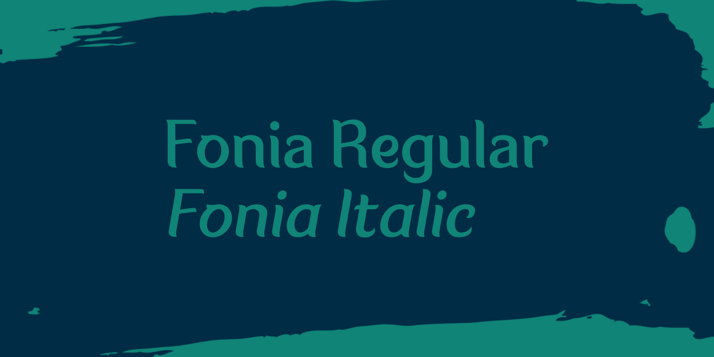 Пример шрифта Fonia Italic